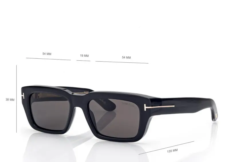 ICON RECTANGULAR SUNGLASSES BLACK online